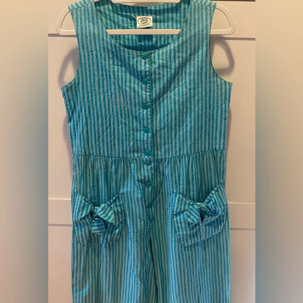 Vintage Laura Ashley Romper Jumper Jumpsuit - Picture 7 of 12